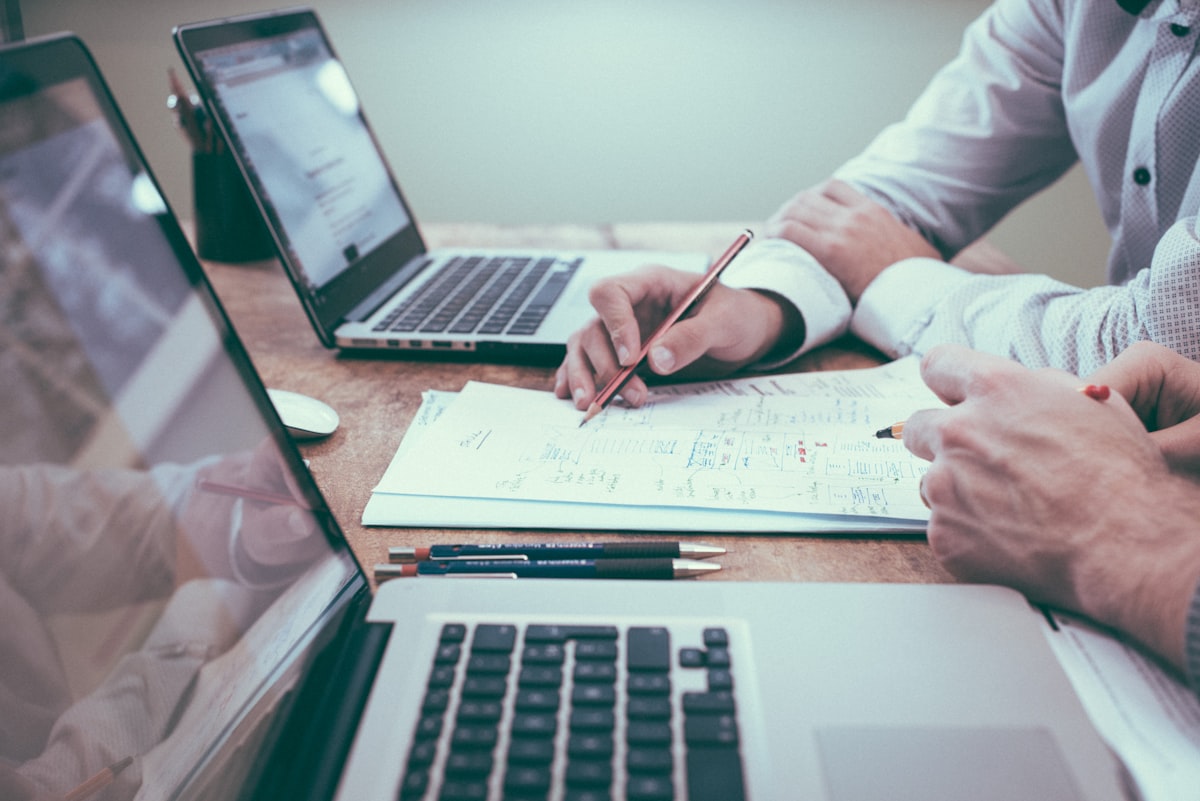 Brand strategy workspace with mockups