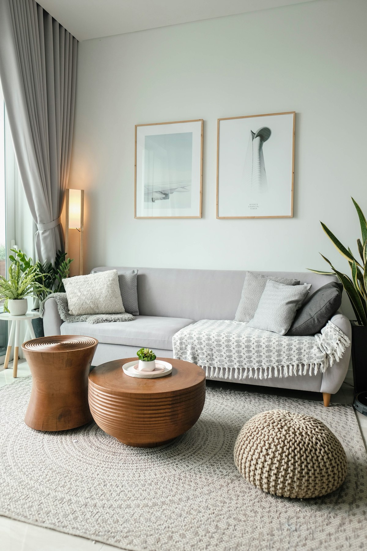 Interior bathed in warm directional daylight