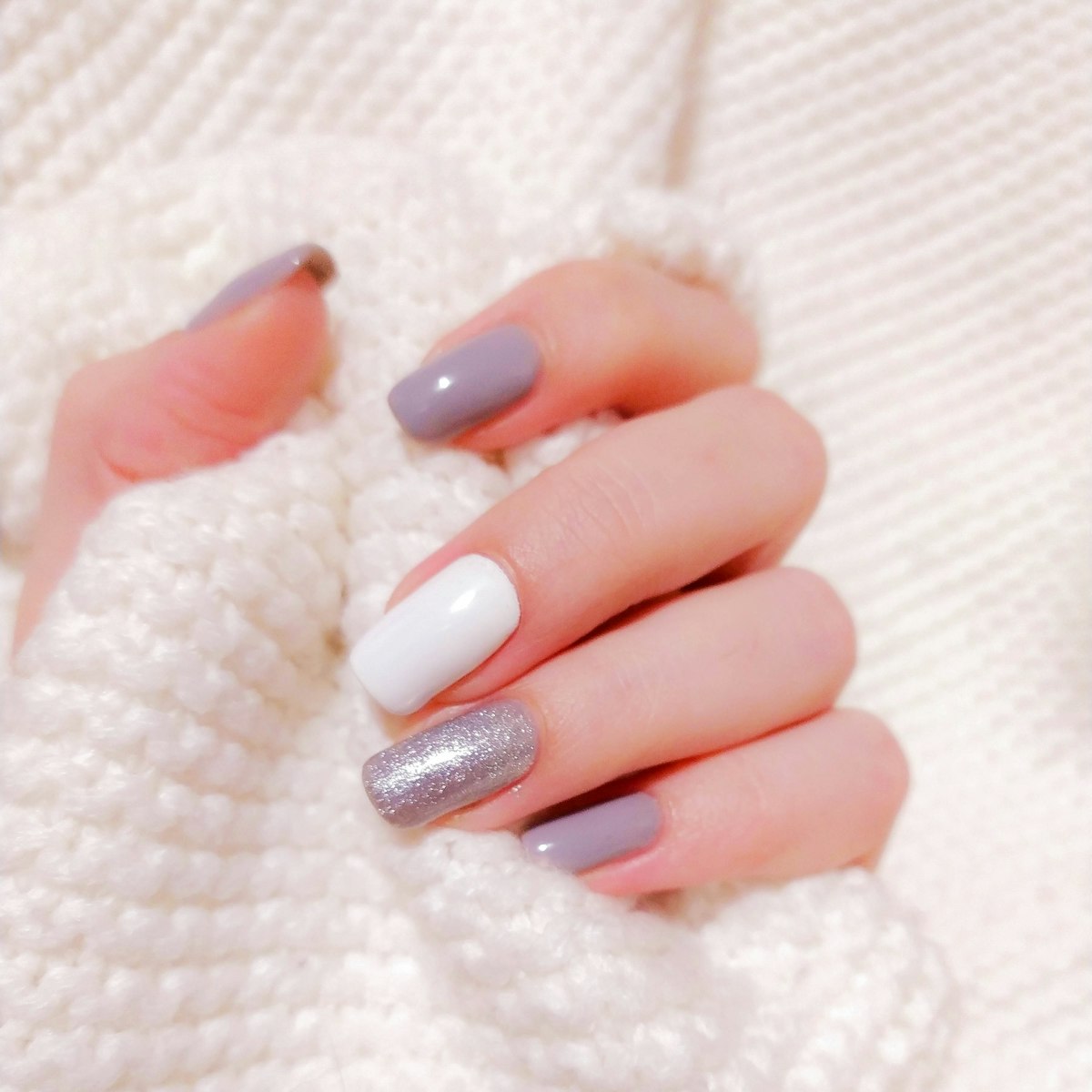 Nail studio — a classic manicure in progress